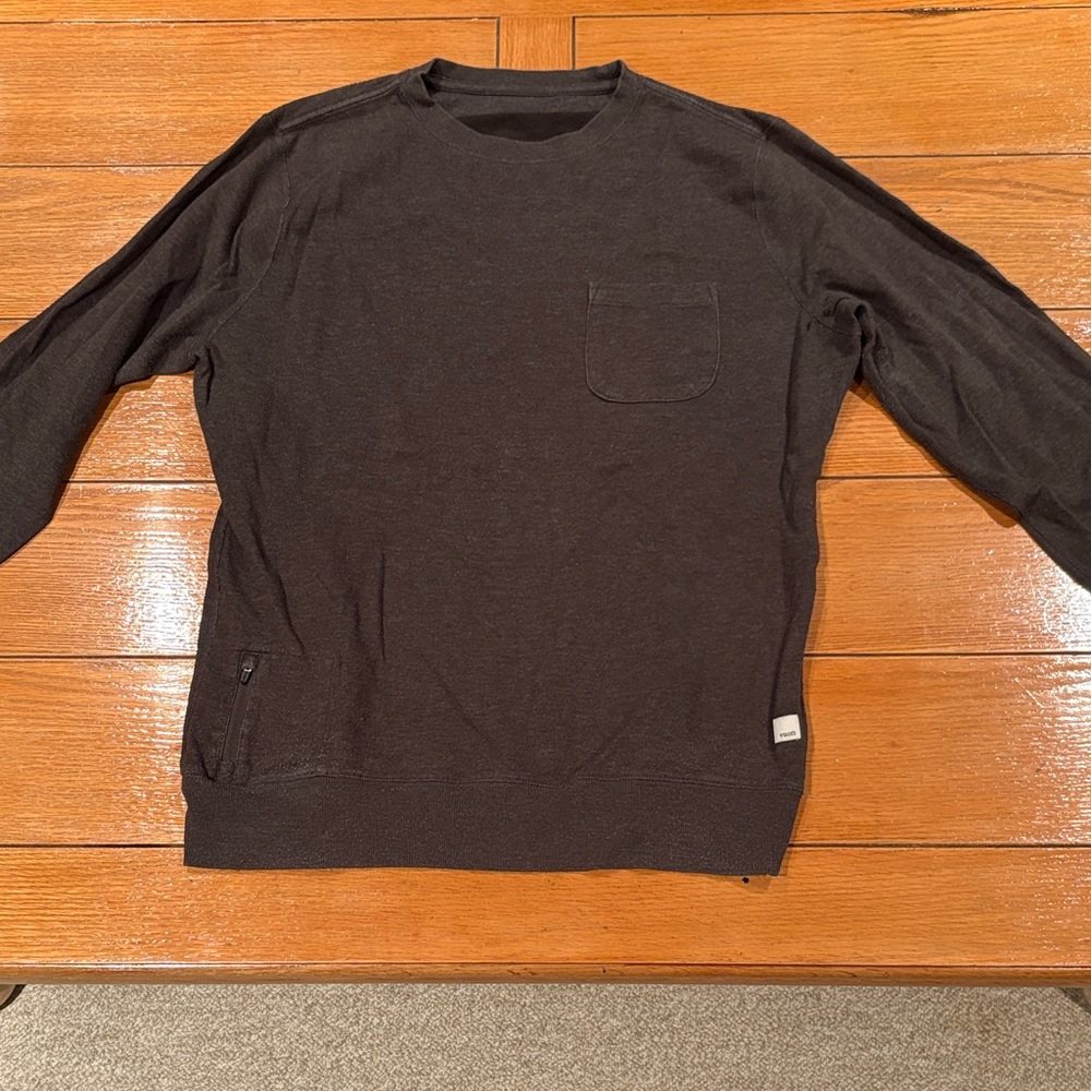 Vuori Dark Gray Crew Neck Sweatshirt